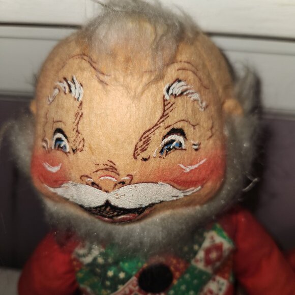 Vintage Annalee Santa & Mrs. Claus Cloth Dolls – 18” Set - Picture 3 of 11